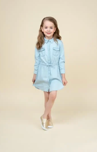 combinaison fille bleue