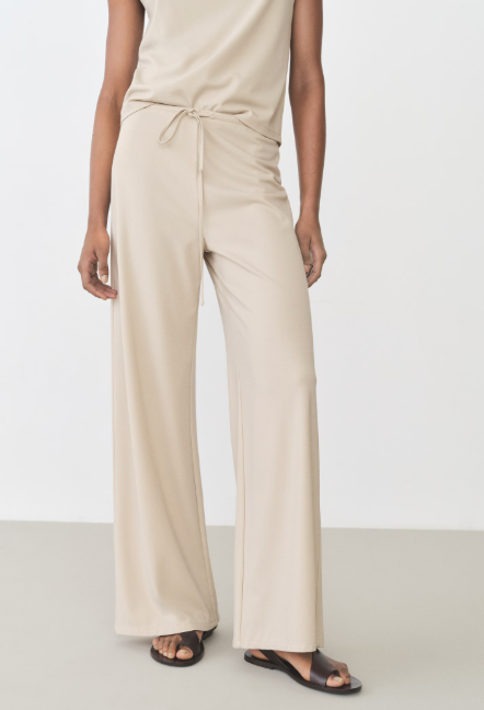 Pantalon wideleg taille élastique