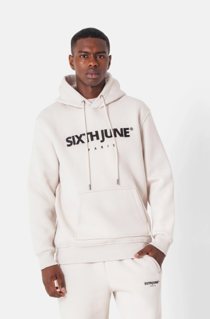 Sweatshirt capuche molletonné logo 