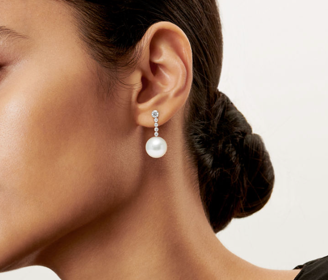 Tiffany Jazz™:Boucles d'oreilles en perles des mers du Sud