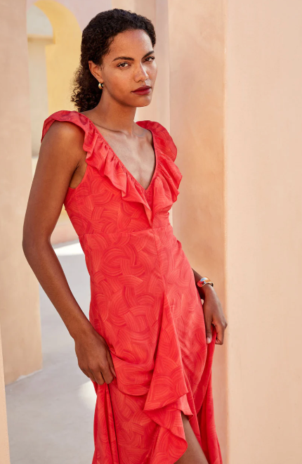 Robe Passion en soie Rivière Grenadine
